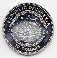 Libéria 2004. 10$ "Szabadság pillanatai-Tienanmen tér 1989." multicolor T:PP tanúsítvánnya...