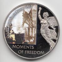 Libéria 2006. 10$ "Szabadság pillanatai-Októberi szocialista forradalom 1917." multicolor T:PP tanúsítvánnyal Liberia 2006. 10 Dollars "Moments of Freedom-Socialist Revolution in Russia 1917" multicolor C:PP