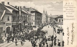 1903 Kolozsvár MÁV Összetartás Zászló szentelési ünnepély / flag inauguration ceremony