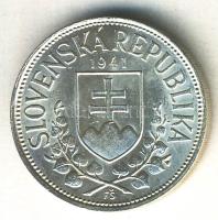 Szlovákia 1941. 20K Ag "Cirill és Metód" T:2 Slovakia 1941 20 Korun Ag "St. Kyrill and St. Methodius" C:XF