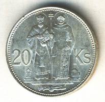 Szlovákia 1941. 20K Ag "Cirill és Metód" T:2
Slovakia 1941 20 Korun Ag "St. Kyrill an...
