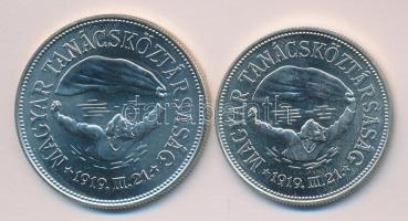 1969. 50Ft Ag + 100Ft Ag "Tanácsköztársaság" pár T:BU