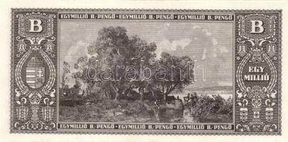 1946. 1.000.000BP (15x) hajtatlan T:I,I- (sarokhajlás, nyomdai folt)