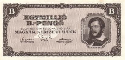 1946. 1.000.000BP (15x) hajtatlan T:I,I- (sarokhajlás, nyomdai folt)