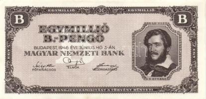 1946. 1.000.000BP (15x) hajtatlan T:I,I- (sarokhajlás, nyomdai folt)