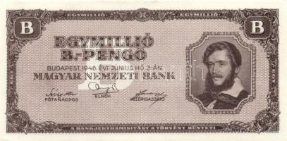 1946. 1.000.000BP (15x) hajtatlan T:I,I- (sarokhajlás, nyomdai folt)