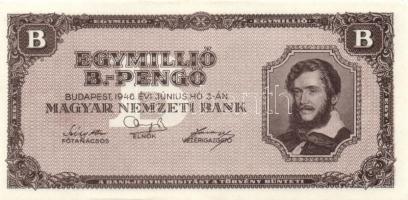 1946. 1.000.000BP (15x) hajtatlan T:I,I- (sarokhajlás, nyomdai folt)