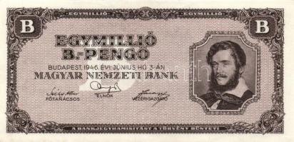 1946. 1.000.000BP (15x) hajtatlan T:I,I- (sarokhajlás, nyomdai folt)