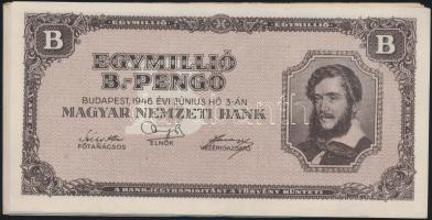 1946. 1.000.000BP (15x) hajtatlan T:I,I- (sarokhajlás, nyomdai folt)