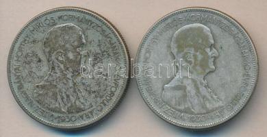 1930. 5P Ag "Horthy-jobbra" (2x) T:3