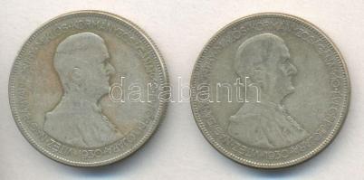 1930. 5P Ag "Horthy-jobbra" (2x) T:3
