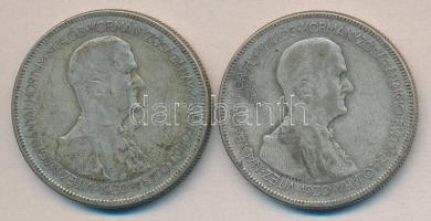 1930. 5P Ag "Horthy-jobbra" (2x) T:3