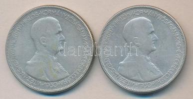 1930. 5P Ag "Horthy-jobbra" (2x) T:3