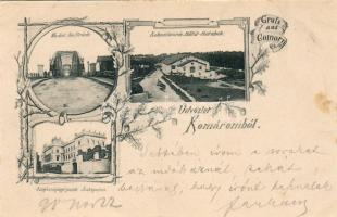 1898 Komárom mit Militär-Reitschule