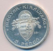 1938. 5P Ag "Szent István" T:2