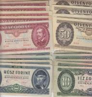 1949-1993. 10Ft + 20Ft + 50Ft + 100Ft. Összesen 20db kizárólag klf évszám! T:vegyes