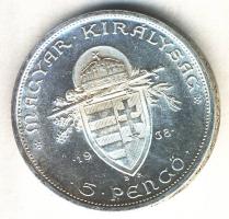 1938. 5P Ag "Szent István" T:2