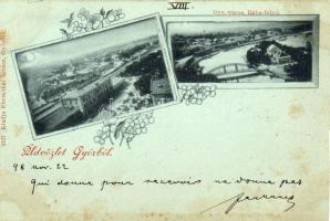 1898 Győr mit Bahnhof