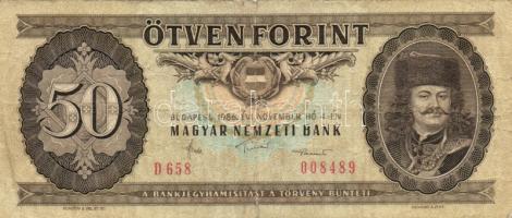 1962-1984. 10Ft + 20Ft + 50Ft + 100Ft + 500Ft. Összesen 10db kizárólag klf évszám! T:vegyes