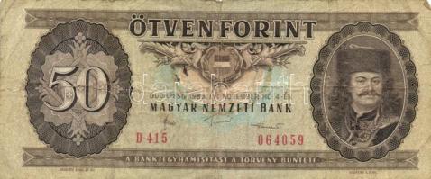 1962-1990. 10Ft + 20Ft + 50Ft + 100Ft + 500Ft. Összesen 10db kizárólag klf évszám! T:vegyes