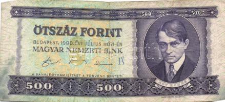 1962-1990. 10Ft + 20Ft + 50Ft + 100Ft + 500Ft. Összesen 10db kizárólag klf évszám! T:vegyes