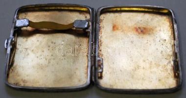 Kis ezüst női cigarettatárca, monogramos / Silver cigarett-box 63g 9x6cm