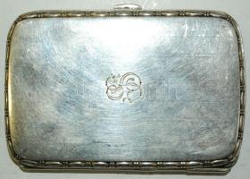 Kis ezüst női cigarettatárca, monogramos / Silver cigarett-box 63g 9x6cm