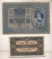 1902-1920. 1K-1000K tétel 10db kizárólag klf bankjeggyel T:vegyes