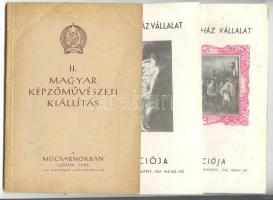 2db kiállítási katalógus és 3db BÁV képaukciós katalógus egy tájékoztatóval a leütési árakról