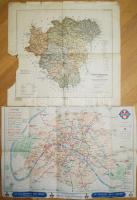 7 db vegyes állapotú érdekes Európa térkép és prospektus, benne vasúti térkép is
