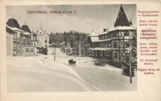 Újtátrafüred Sanatorium of Dr. Sontagh, Divald & Monostory