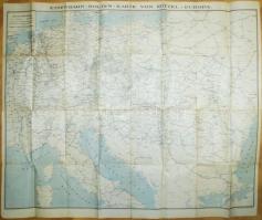 cca 1910 Európa közlekedési térképe (vasút, hajók) és néhány nagyobb város térképe. (Néháyn kisebb k...