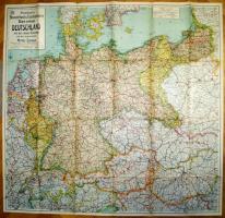 cca 1920 2 db német vasúti térkép / 
cca 1910 2 German railroad maps