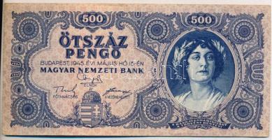 1945. 500P "N" betű a ciril szövegben T:II