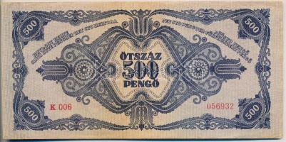 1945. 500P "N" betű a ciril szövegben T:II