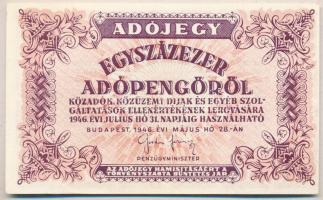 1946. 100.000AP "5600"-as rendeletszámmal T:I-