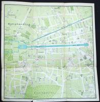 cca 1920 Pharus: München térképe utcajegyzékkel, melléklettel a Nymphenburgi kastélyról és környékér...