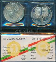 1981. 100Ft + 5L magyar-bolgár közös kiadás "Bulgária 1300 éves" T:PP Eredeti tokban, tanú...