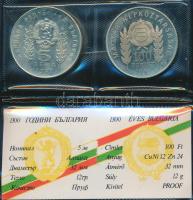 1981. 100Ft + 5L magyar-bolgár közös kiadás "Bulgária 1300 éves" T:PP Eredeti tokban, tanú...