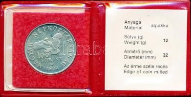 1983. 100Ft "Simon Bolivár" alpakka T:BU Eredeti tokban, tanúsítvánnyal!