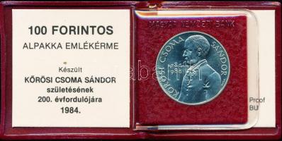1984. 100Ft "Kőrösi Csoma Sándor" T:BU Eredeti tokban, tanúsítvánnyal!