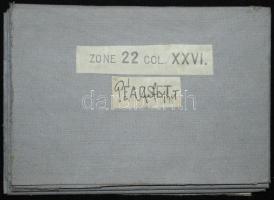 cca 1900 Facset és környéke katonai vászontérkép / 
Military map mounted on linen, 39x54cm