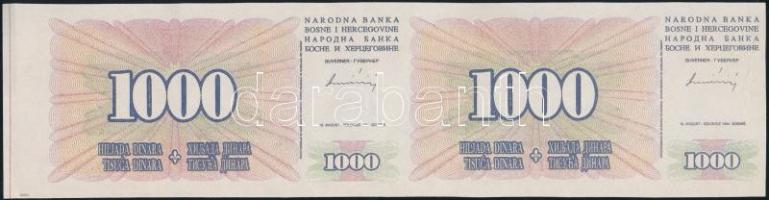 Bosznia Hercegovina 1994. 1000D vágatlan pár! T:I,I-
Bosnia And Herzegovina 1994. 1000 Dinar uncut p...