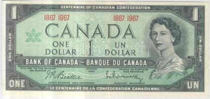 Kanada 1967. 1$ "Centennial" emlékkiadás T:I (bal sarok vágáshibás) Canada 1967. 1 Dollar "Centennial" commemorative issue C:UNC