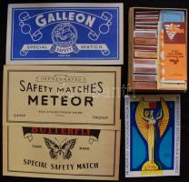 Vegyes gyufacímke tétel: 24db gyufásdoboz, 9db gyufacímke, közte nagyméretű is, 3db könyvjelző, 296d...