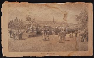 cca 1900 Bécs térképe a fontosabb hivatalok, épületek és látványosságok jegyzékével. Freytag u. Bern...