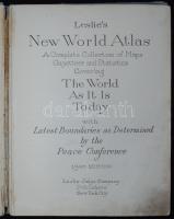 1920 Leslie's new world atlas. 144p. (megviselt borító) / Atlas with damaged cover