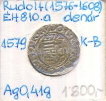 1579K-B Denár Ag "Rudolf" (0,41g) T:2  Huszár 1058., Unger II 810.a)