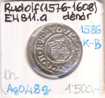 1586K-B Denár Ag "Rudolf" (0,48g) T:2/2- rep. Huszár 1059., Unger II 811.a)