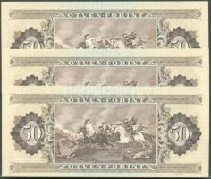 1989. 50Ft (3x) egymást követő sorszámmal! T:I